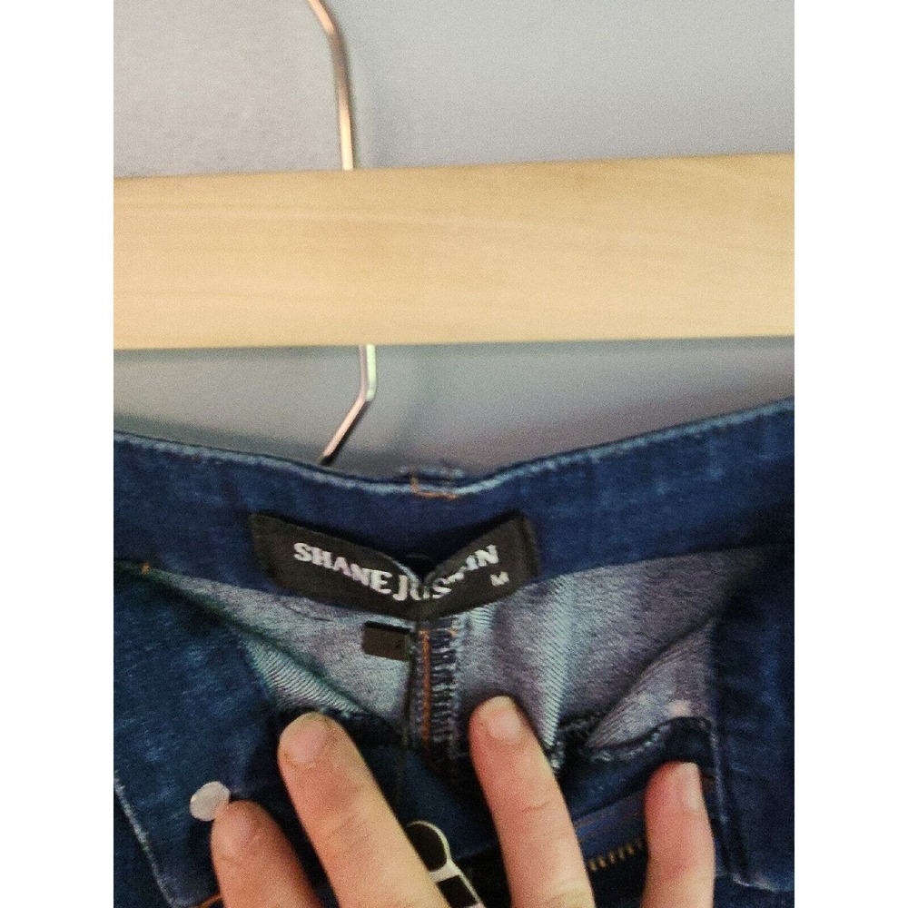 NWT Shane Justin unisex jeans Distressed Bleach Splatter Dipped - Picture 3 of 6